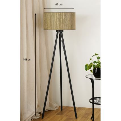 Brilagi - Торшер BOSTON ROLLER 1xE27/15W/230V солома коричневий/золотий