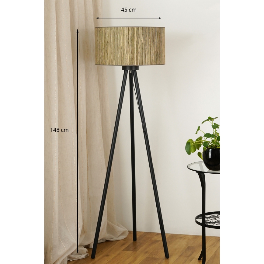 Brilagi - Торшер BOSTON ROLLER 1xE27/15W/230V солома коричневий/золотий