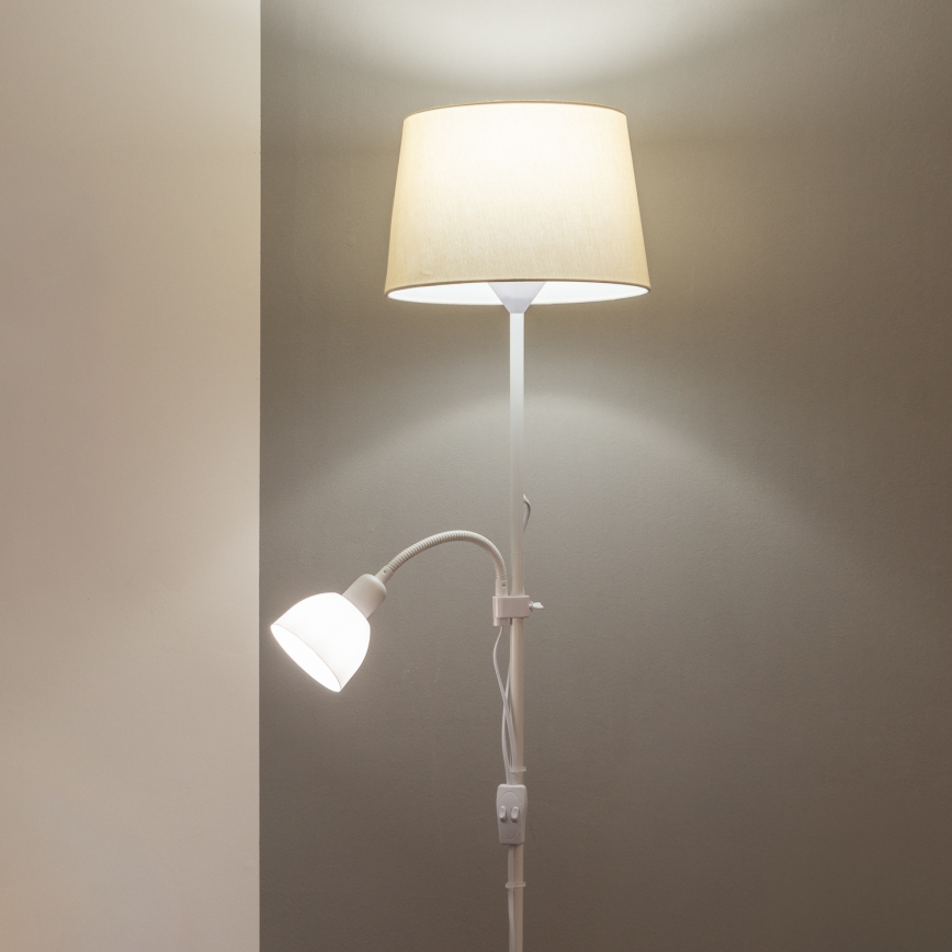 Brilagi - Торшер CERIA 1xE27/100W/230V + 1xE14/25W белый/бежевый