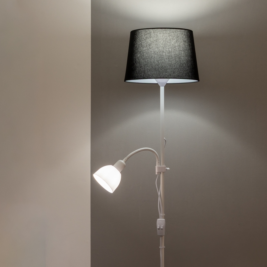 Brilagi - Торшер CERIA 1xE27/100W/230V + 1xE14/25W белый/чёрный