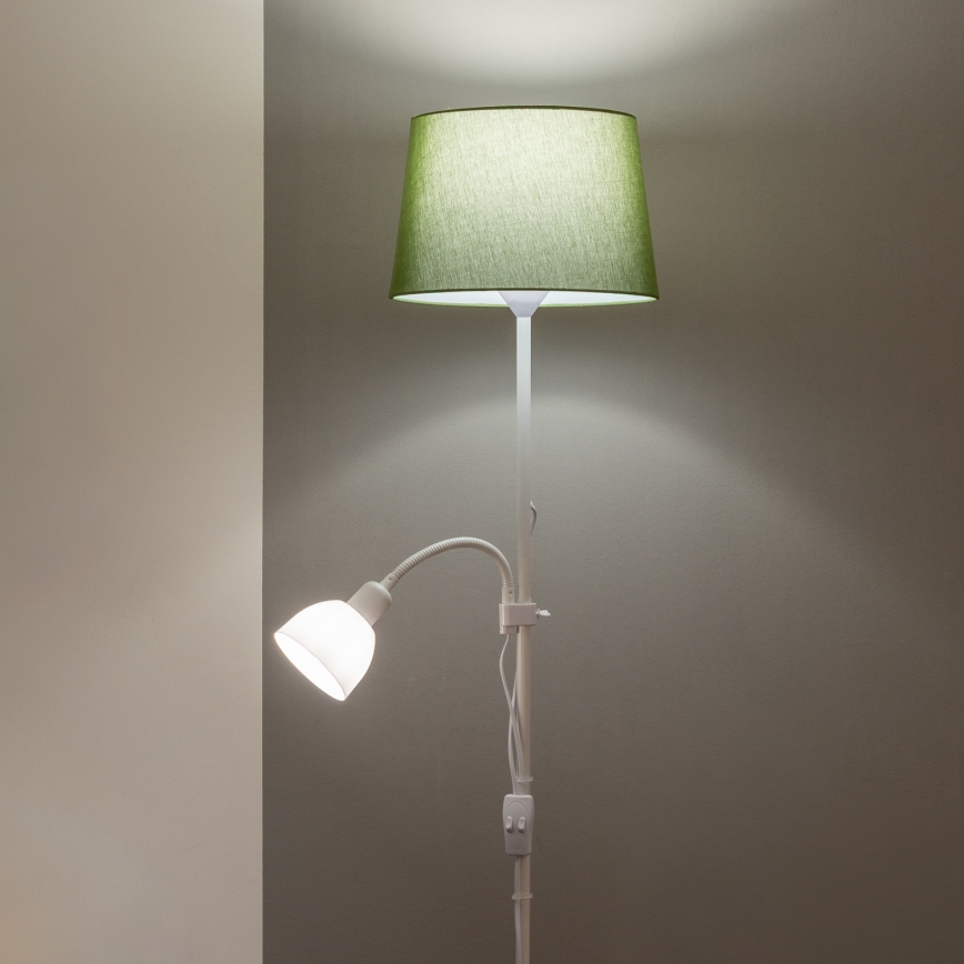 Brilagi - Торшер CERIA 1xE27/100W/230V + 1xE14/25W белый/зеленый