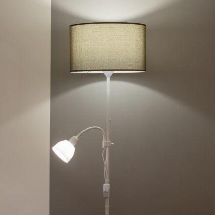 Brilagi - Торшер CERIA 1xE27/100W/230V + 1xE14/25W белый/коричневый