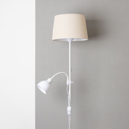 Brilagi - Торшер CERIA 1xE27/100W/230V + 1xE14/25W білий/бежевий