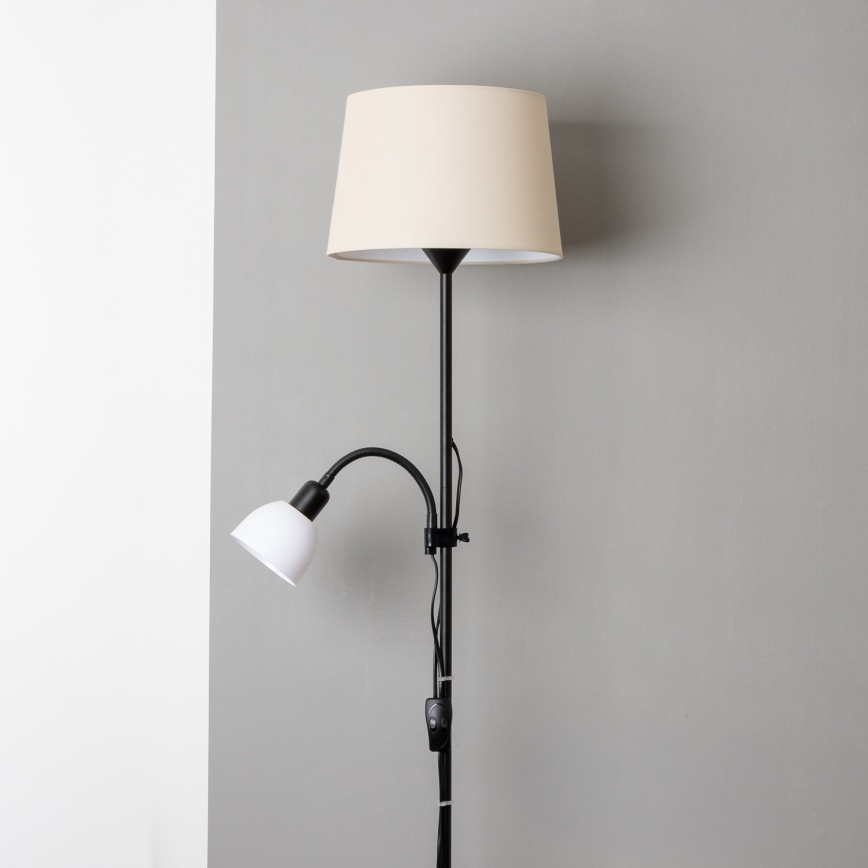 Brilagi - Торшер CERIA 1xE27/100W/230V + 1xE14/25W чёрный/бежевый