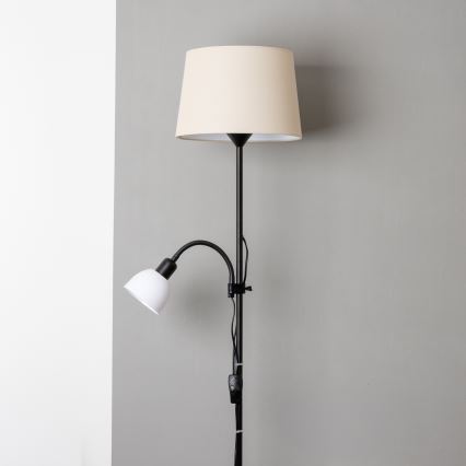 Brilagi - Торшер CERIA 1xE27/100W/230V + 1xE14/25W чорний/бежевий