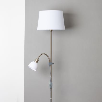 Brilagi - Торшер CERIA 1xE27/100W/230V + 1xE14/25W матовый хром/белый