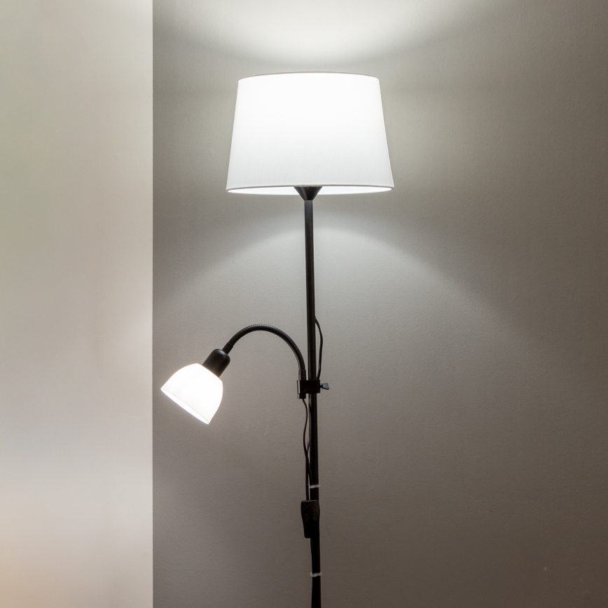 Brilagi - Торшер CERIA 2 в 1 1xE27/100W/230V + 1xE14/25W черный/белый