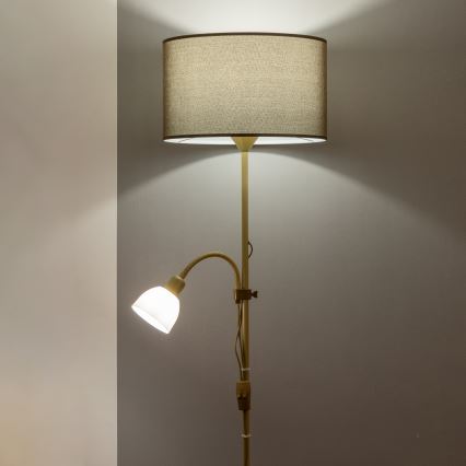 Brilagi - Торшер CERIA 2 в 1 1xE27/100W/230V + 1xE14/25W золотая/коричневая