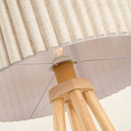 Brilagi - Торшер NORDIC WAVE 1xE27/15W/230V резиновое дерево/лен