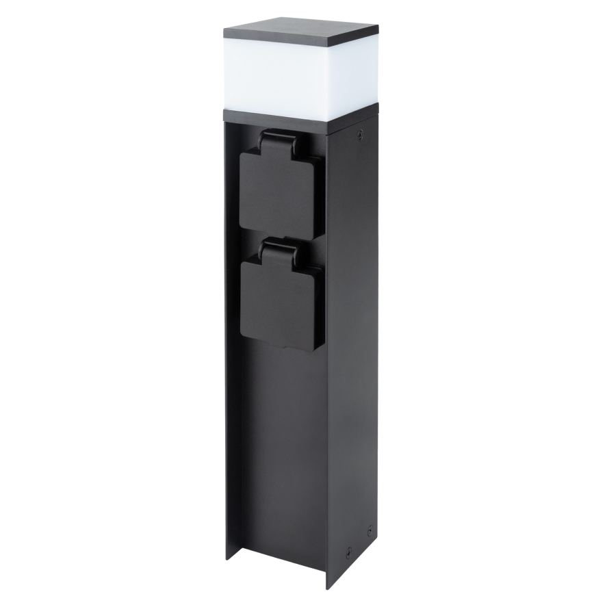 Brilagi - Уличная лампа с 2 розетками SCHUKO 1xG9/11W/230V IP44 чёрная