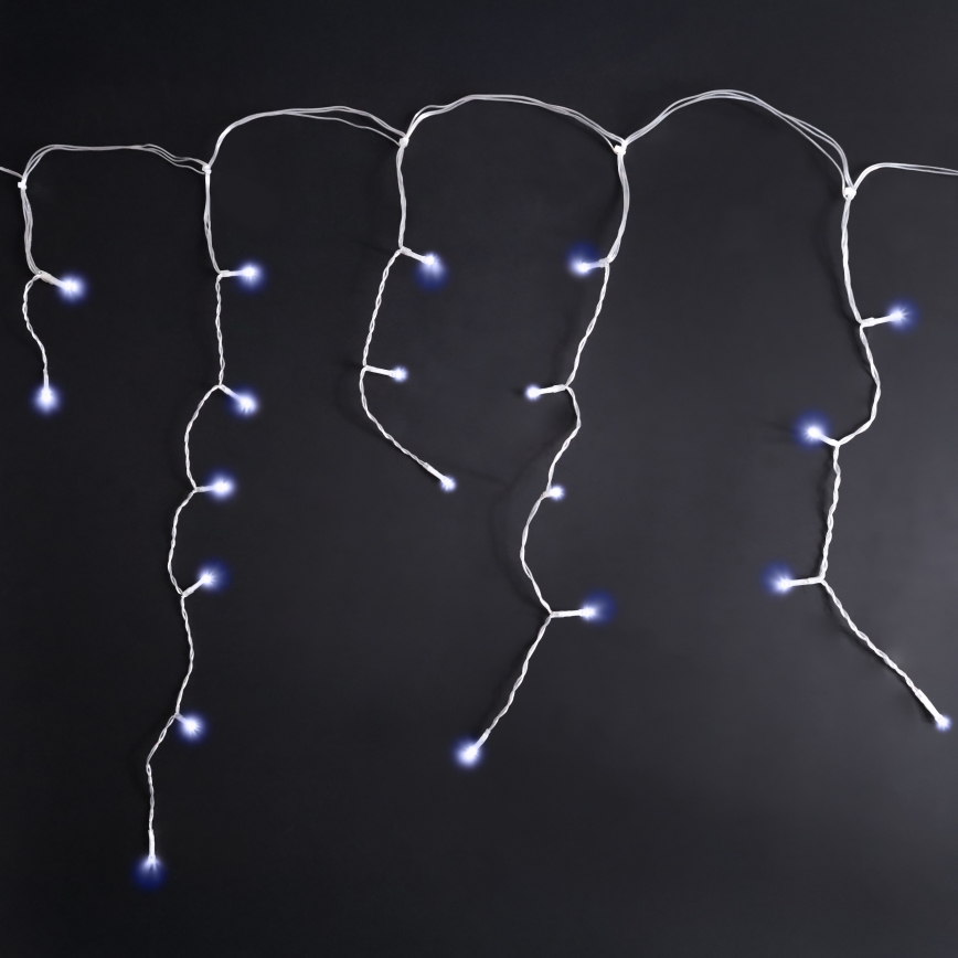 Brilagi - LED уличная гирлянда-сосульки 200xLED/8 функций 13m IP44 холодный белый