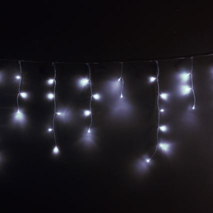 Brilagi - LED уличная гирлянда-сосульки 200xLED/8 функций 13m IP44 холодный белый