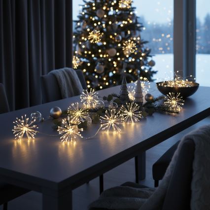 Brilagi - уличная рождественская LED-гирлянда, 150 светодиодов, 5 м, IP44, тёплый белый, эффект «фейерверк»