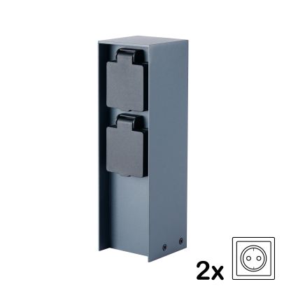 BRILAGI - Уличная розеточная колонна PILLAR 2Z SCHUKO 230V IP44 антрацит
