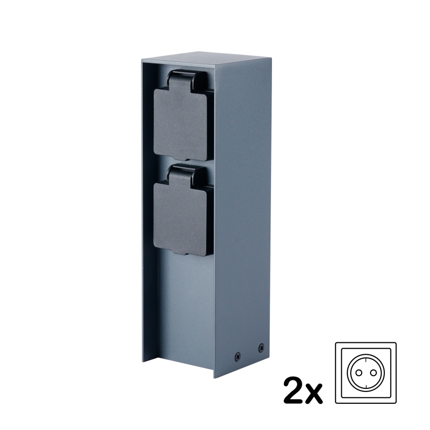 BRILAGI - Уличная розеточная колонна PILLAR 2Z SCHUKO 230V IP44 антрацит