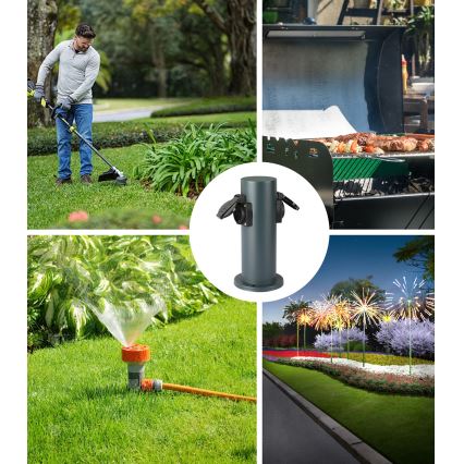 Brilagi - Уличная розеточная колонна PILLAR 2Z SCHUKO 230V IP44 антрацит