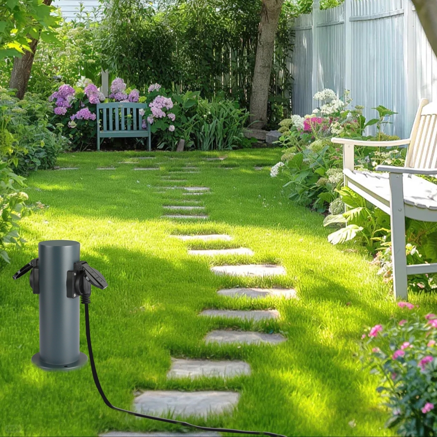 Brilagi - Уличная розеточная колонна PILLAR 2Z SCHUKO 230V IP44 антрацит