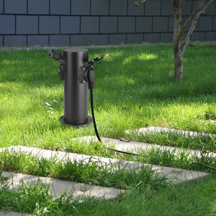 Brilagi - Уличная розеточная колонна PILLAR 2Z SCHUKO 230V IP44 черный