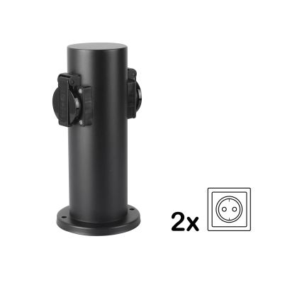 Brilagi - Уличная розеточная колонна PILLAR 2Z SCHUKO 230V IP44 черный