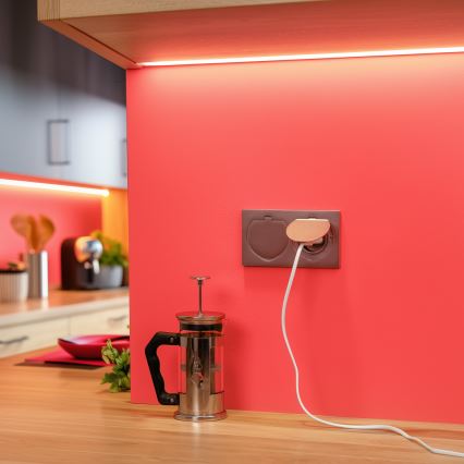 Brilagi - Уличная встроенная напольная двойная розетка IP55 серебристый прямоугольная