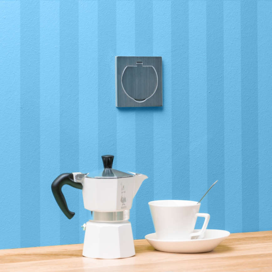 Brilagi - Уличная встроенная напольная розетка IP55 матовый хром квадратная