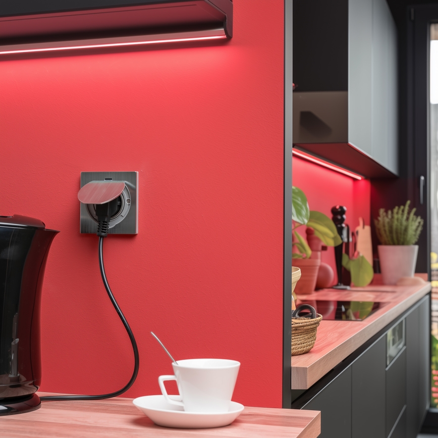 Brilagi - Уличная встроенная напольная розетка IP55 матовый хром квадратная