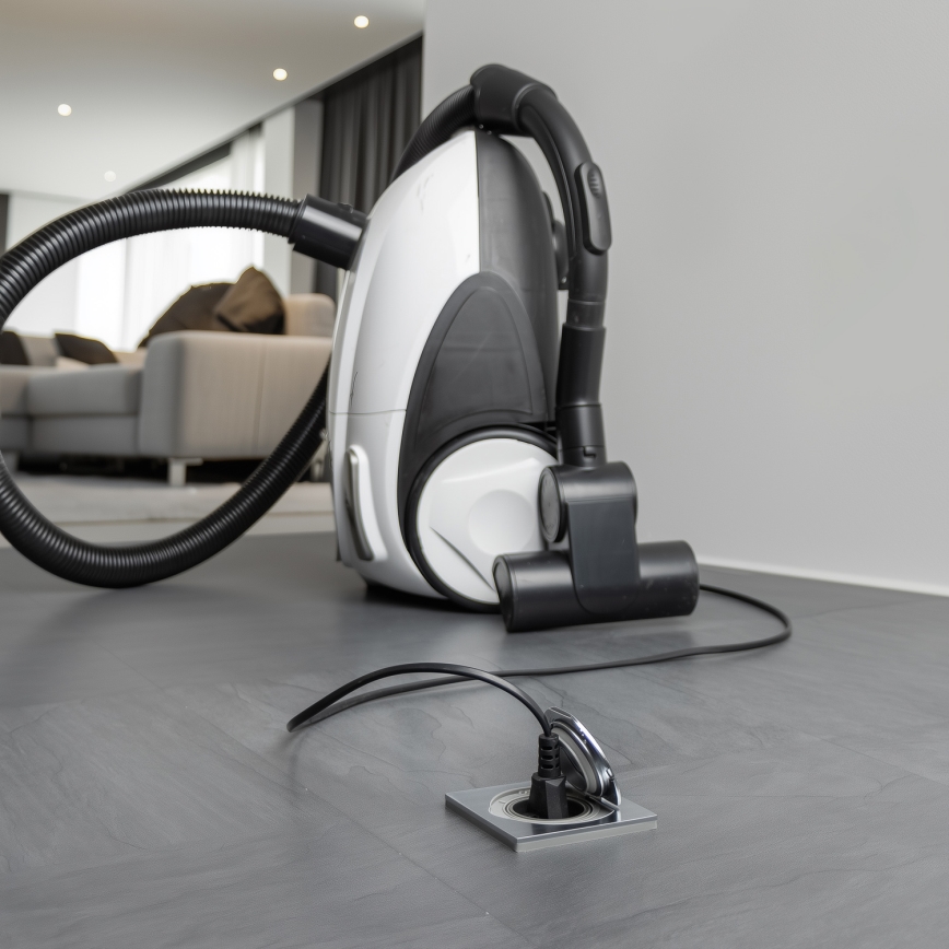 Brilagi - Уличная встроенная напольная розетка IP55 матовый хром квадратная