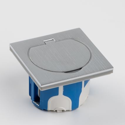 Brilagi - Уличная встроенная напольная розетка IP55 матовый хром квадратная