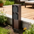 Brilagi - Уличная колонна-розетка PILLAR с 2 розетками SCHUKO, 230 В, IP44, коричневая