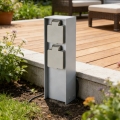 Brilagi - Уличная колонка с розетками PILLAR 2Z SCHUKO 230V IP44 серебристая