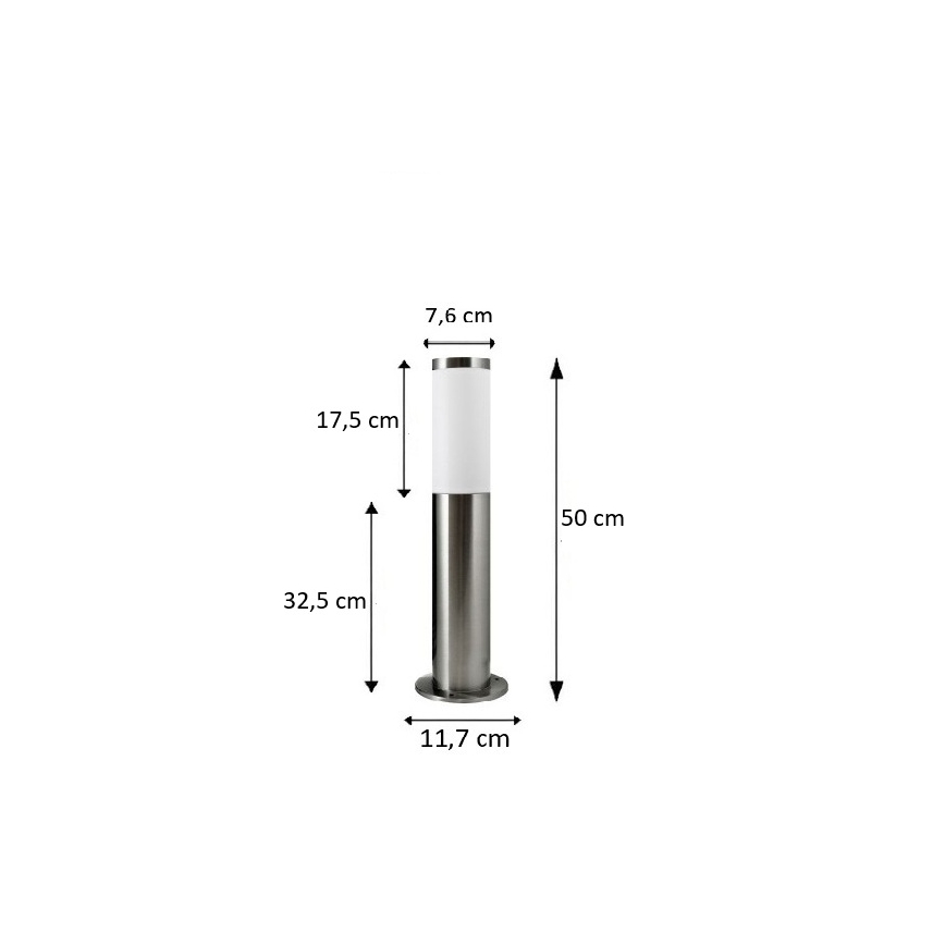 BRILAGI - LED уличный светильник ELIA 1xE27/7W/230V 4000K IP44 50 см матовый хром