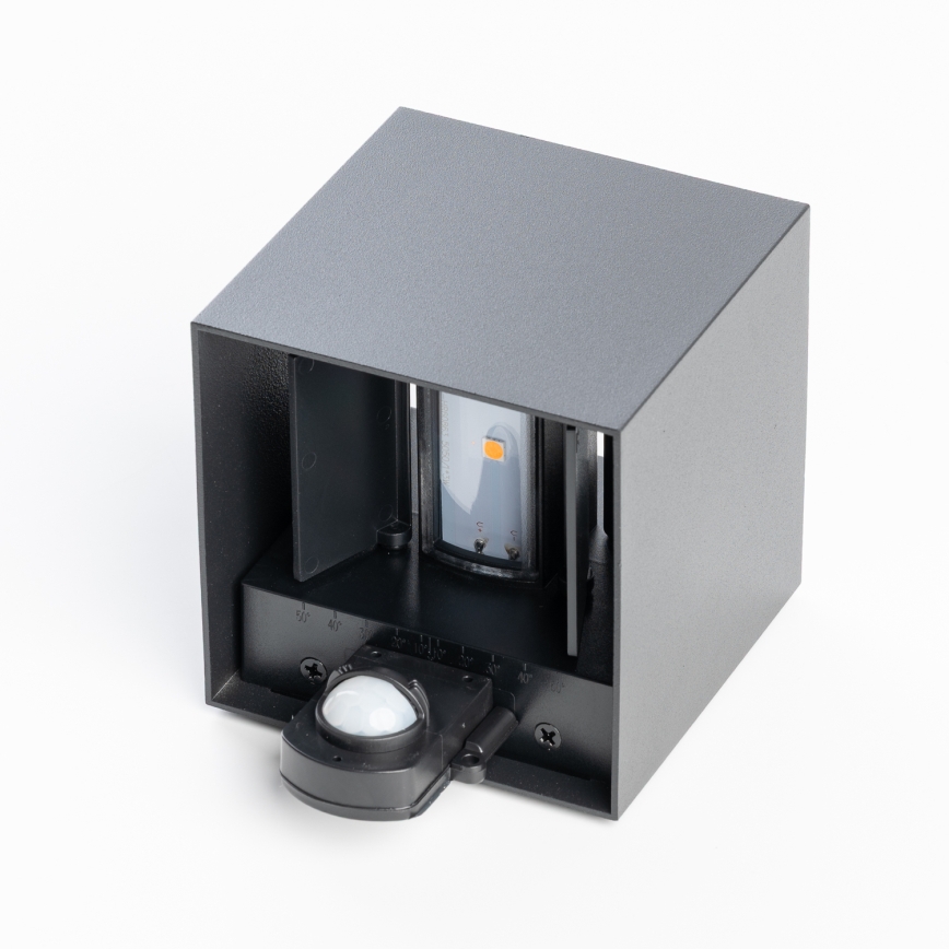 BRILAGI - LED уличный настенный светильник с датчиком CUBE LED/6W/230V антрацит IP65