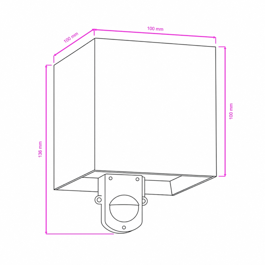 BRILAGI - LED уличный настенный светильник с датчиком CUBE LED/6W/230V антрацит IP65