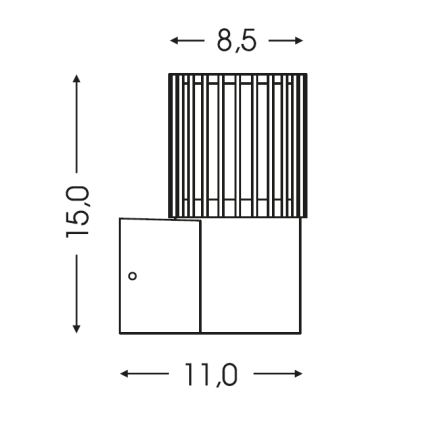 BRILAGI - Уличный настенный светильник ARMOR 1xGU10/35W/230V IP44 черный
