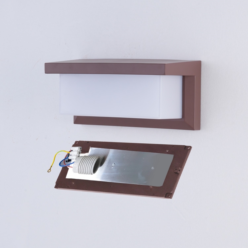 Brilagi - уличный настенный светильник BRICKY 1xE27/60W/230V коричневый IP54
