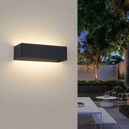 Brilagi - уличный настенный светильник DONNANI LED/12W/230V чёрный IP44