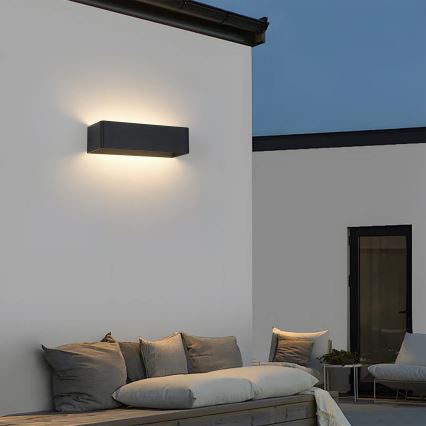 Brilagi - уличный настенный светильник DONNANI LED/12W/230V чёрный IP44