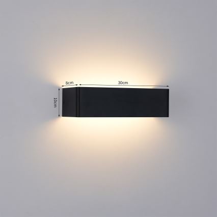 Brilagi - уличный настенный светильник DONNANI LED/12W/230V чёрный IP44