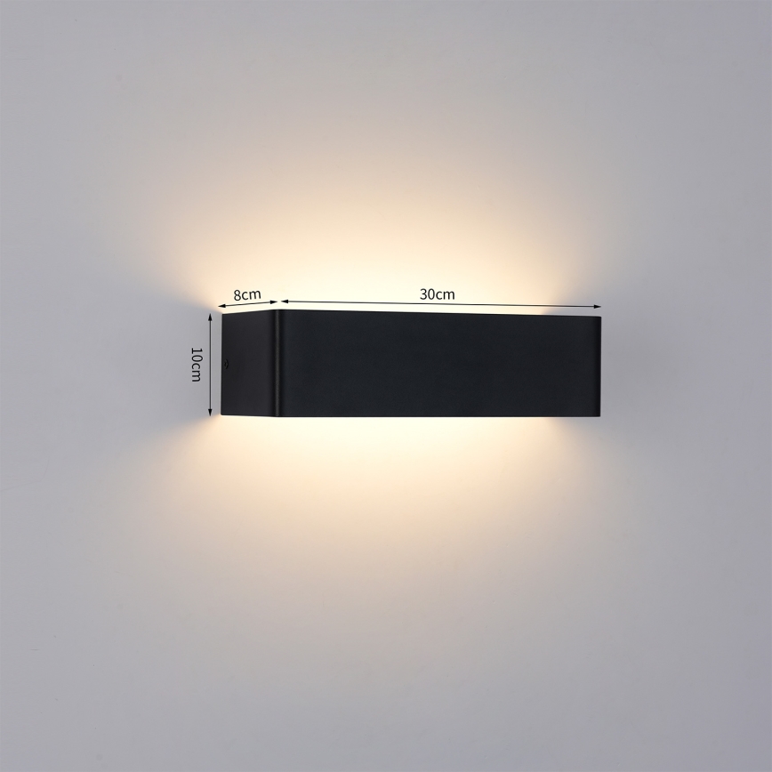 Brilagi - уличный настенный светильник DONNANI LED/12W/230V чёрный IP44