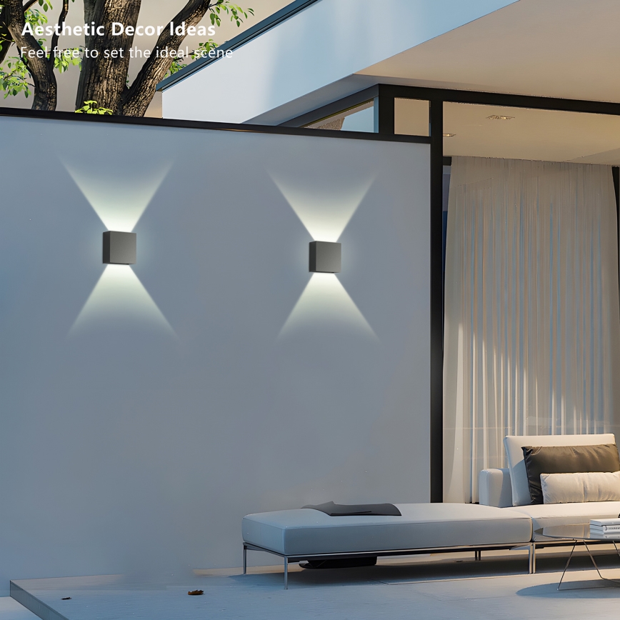 Brilagi - уличный настенный светильник DOUBLERAY LED/4W/230V антрацит IP65