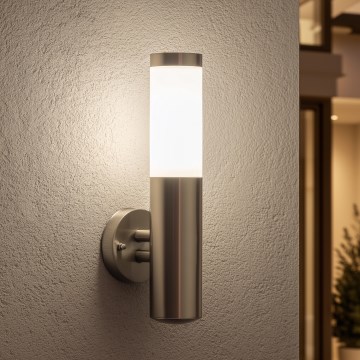 BRILAGI - Уличный настенный светильник ELIA 1xE27/20W/230V IP44 матовый хром