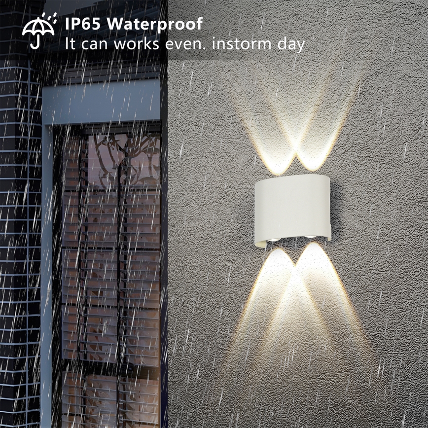 Brilagi - Уличный настенный светильник FLAREBOX LED/4 Вт/230 В белый IP65