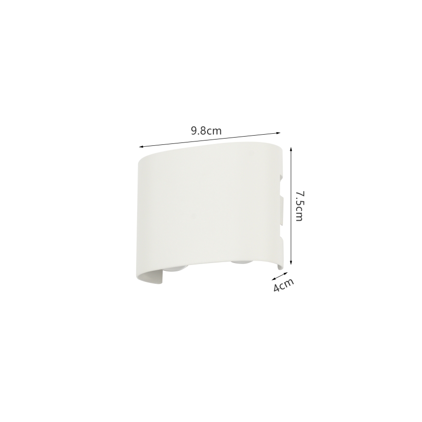 Brilagi - Уличный настенный светильник FLAREBOX LED/4 Вт/230 В белый IP65