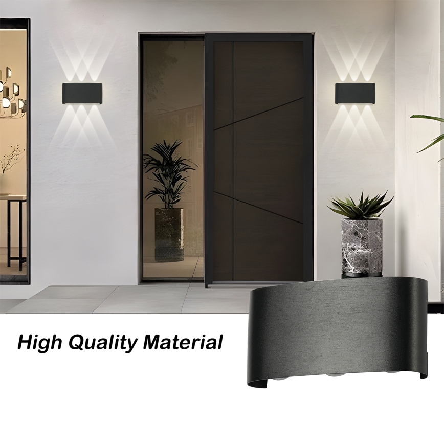 Brilagi - уличный настенный светильник FLAREBOX LED/6W/230V, чёрный, IP65