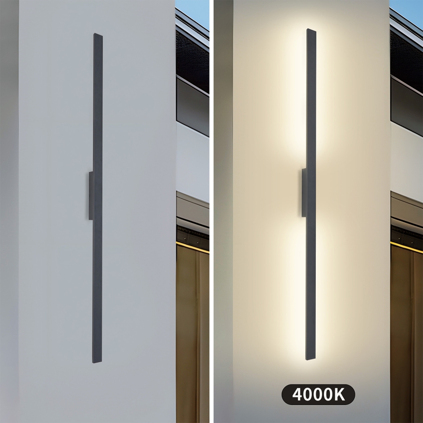 Brilagi - LED уличный настенный светильник LUNA LED/30W/230V 4000K IP65 150 см антрацит CRI 90