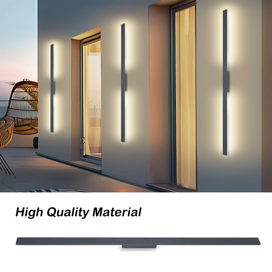 Brilagi - LED уличный настенный светильник LUNA LED/30W/230V 4000K IP65 150 см антрацит CRI 90