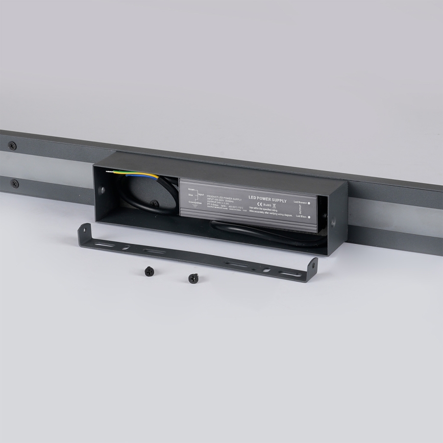 Brilagi - LED уличный настенный светильник LUNA LED/30W/230V 4000K IP65 150 см антрацит CRI 90