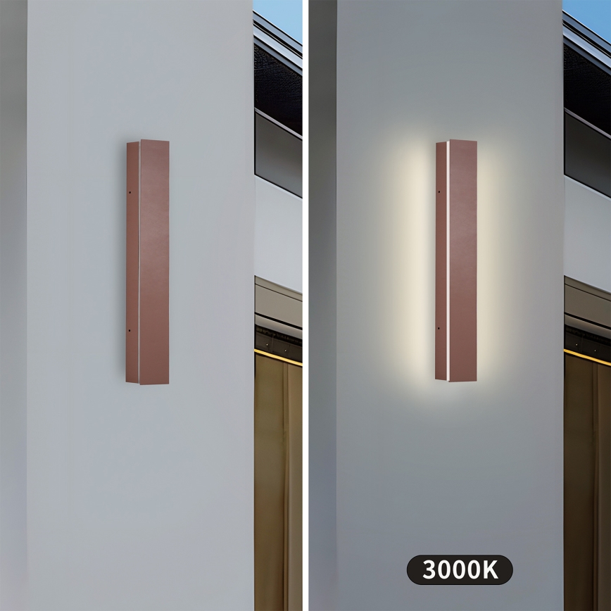 Brilagi - LED уличный настенный светильник LINEAR LED/8Вт/230В 3000К IP65 30 см коричневый CRI 90