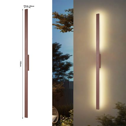 Brilagi - LED уличный настенный светильник LUNA LED/30 Вт/230 В 3000K IP65 150 см коричневый CRI 90
