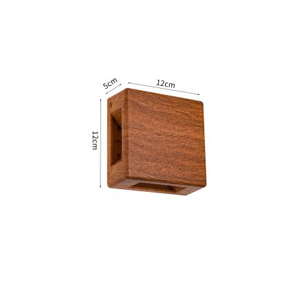 Brilagi - уличный настенный светильник QUADRAY LED/6W/230V с отделкой под дерево IP54